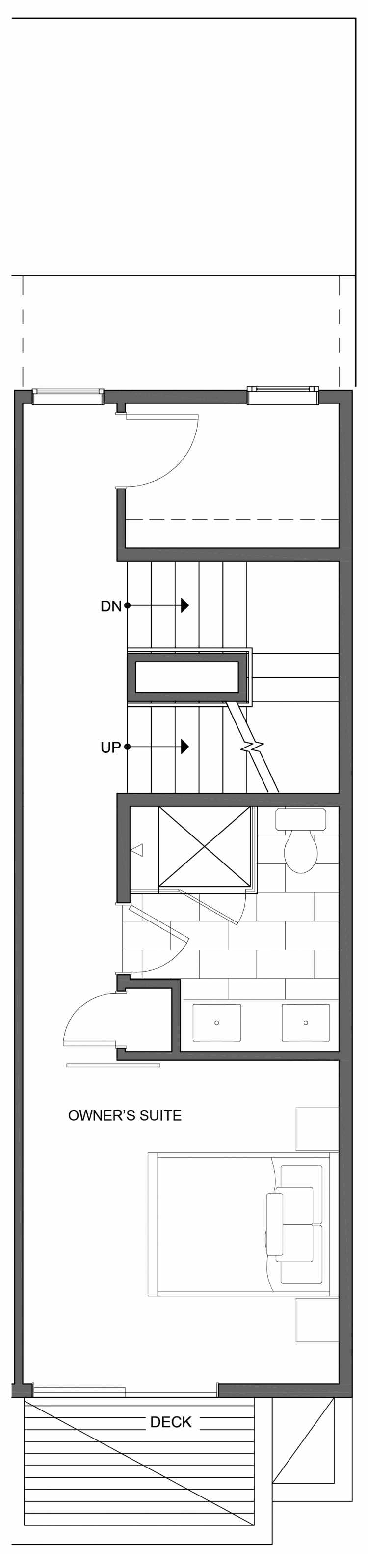 Fourth Floor Plan of 804 N 46th St, One of the Nino 15 West Townhomes in Fremont by Isola Homes