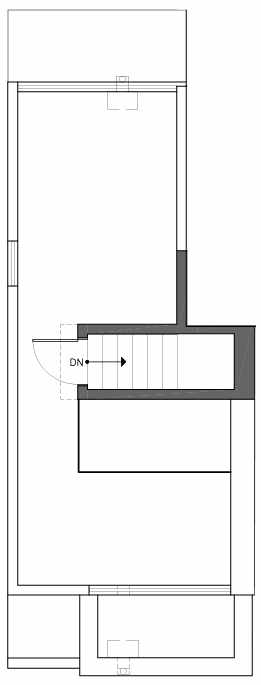 Roof Deck Floor Plan of 6503A Phinney Ave N, One of the Baker Townhomes in The Peaks at Phinney Ridge by Isola Homes