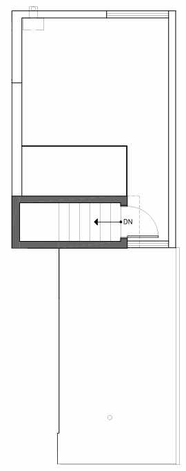 Roof Deck Floor Plan of 6503B Phinney Ave N, One of the Baker Townhomes in The Peaks at Phinney Ridge by Isola Homes