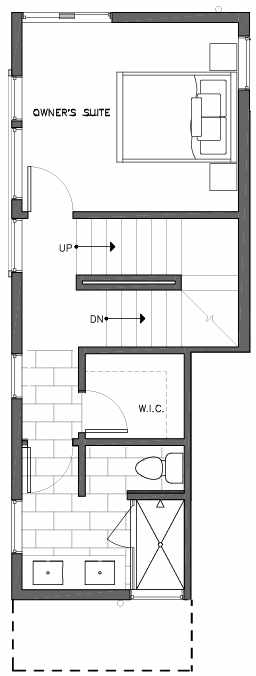 Third Floor Plan of 6505A Phinney Ave N, One of the Baker Townhomes in The Peaks at Phinney Ridge by Isola Homes