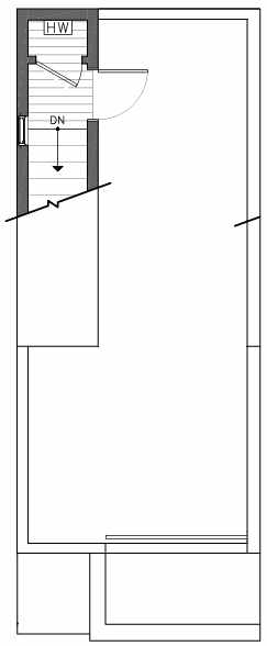 Roof Deck Floor Plan of 6511A Phinney Ave N, One of the Homes in The Peaks at Phinney Ridge by Isola Homes