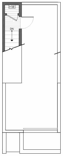 Roof Floor Plan of 6511B Phinney Ave N, One of the Homes in The Peaks at Phinney Ridge by Isola Homes