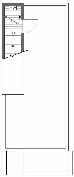 Roof Deck Floor Plan of 6511G Phinney Ave N, One of the Homes in The Peaks at Phinney Ridge by Isola Homes