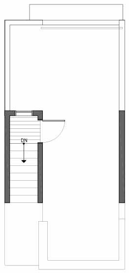 Roof Deck Floor Plan of 6517A Phinney Ave N, One of the Rainier Townhomes in The Peaks at Phinney Ridge by Isola Homes