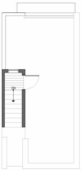 Roof Deck Floor Plan of 6517H Phinney Ave N, One of the Rainier Townhomes in The Peaks at Phinney Ridge by Isola Homes