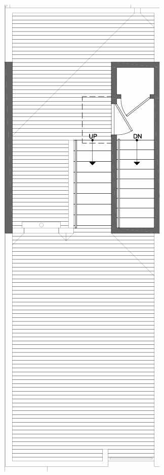 Roof Deck Floor Plan of 6115 17th Ave NW of the Kai Townhomes in Ballard