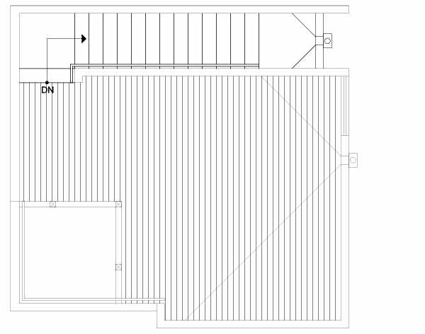 Roof Deck Floor Plan of 1701 NW 62nd St of the Kai Townhomes in Ballard