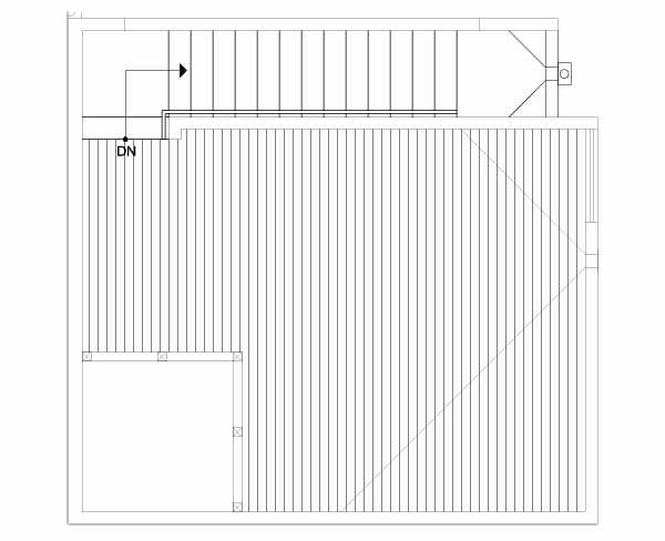 Roof Deck Floor Plan of 1703 NW 62nd St of the Kai Townhomes in Ballard