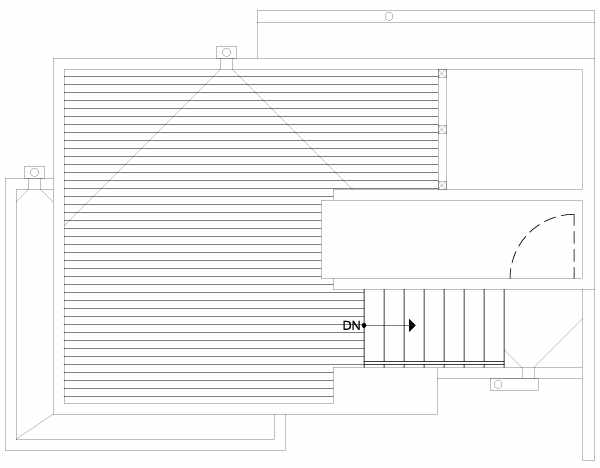 Roof Deck Floor Plan of 6111 17th Ave NW of the Kai Townhomes in Ballard