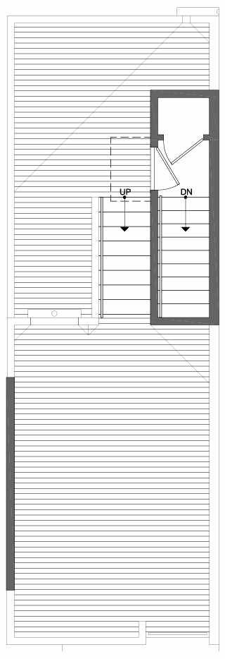 Roof Deck Floor Plan of 6113 17th Ave NW of the Kai Townhomes in Ballard