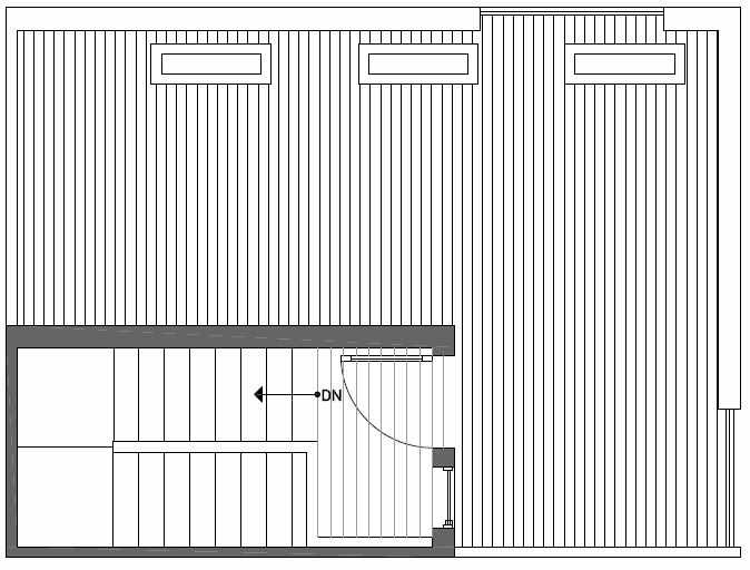 Roof Deck Floor Plan of Talta Three-Bedroom Townhome with the Runa Floor Plan