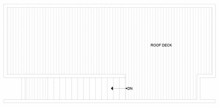 Roof Deck Floor Plan of 1271 N 145th St, One of the Tate Townhomes in Haller Lake