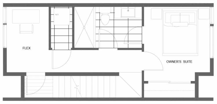 Third  Floor Plan of 1273 N 145th St, One of the Tate Townhomes in Haller Lake