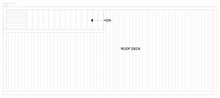 Roof Deck Floor Plan of 1281 N 145th St, One of the Tate Townhomes in Haller Lake