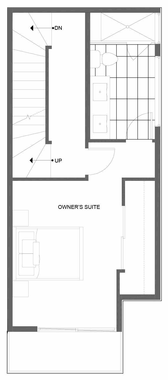 Third Floor Plan of 14353 Stone Ave N, One of the Tate Townhomes in Haller Lake