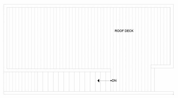Roof Deck Floor Plan of 14355 Stone Ave N, One of the Tate Townhomes in Haller Lake