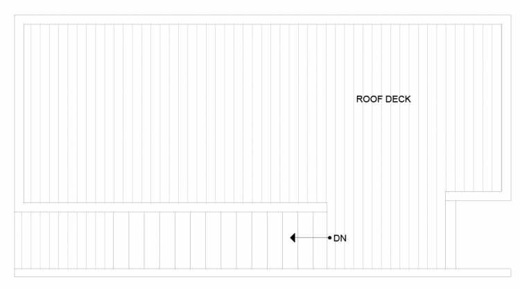 Roof Deck Floor Plan of 14357 Stone Ave N, One of the Tate Townhomes in Haller Lake