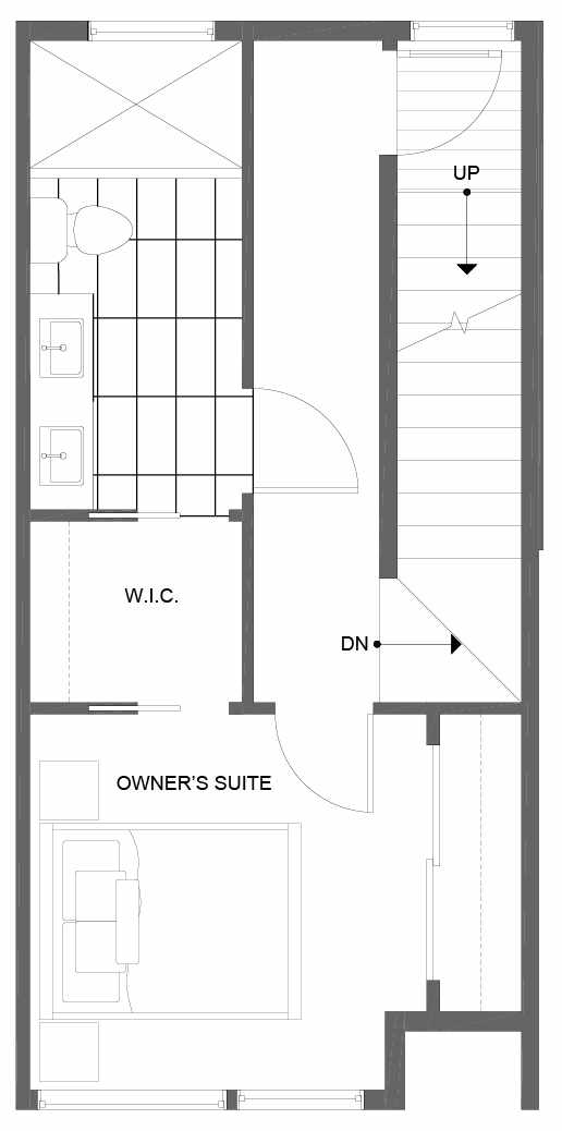 Third Floor Plan of 14361 Stone Ave N, One of the Tate Townhomes in Haller Lake