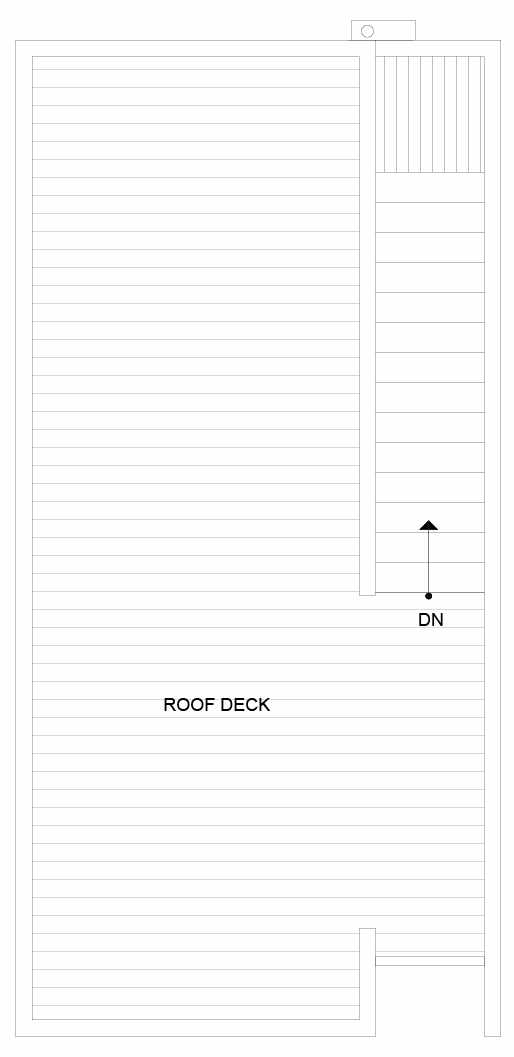 Roof Deck Floor Plan of 14361 Stone Ave N, One of the Tate Townhomes in Haller Lake