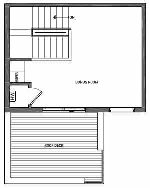 Fourth Floor Plan of 3062D SW Avalon Way in West Seattle of Isla Townhomes