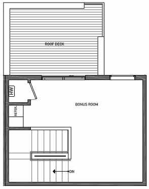 Fourth Floor Plan of 3062C SW Avalon Way in West Seattle of Isla Townhomes