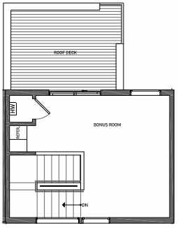 Fourth Floor Plan of 3062E SW Avalon Way in West Seattle of Isla Townhomes