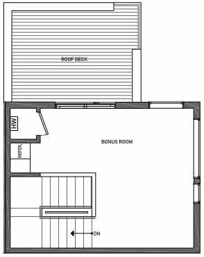 Fourth Floor Plan of 3070A SW Avalon Way in West Seattle of Isla Townhomes