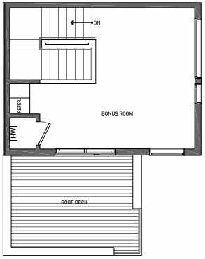 Foruth Floor Plan of 3070B SW Avalon Way in West Seattle of Isla Townhomes