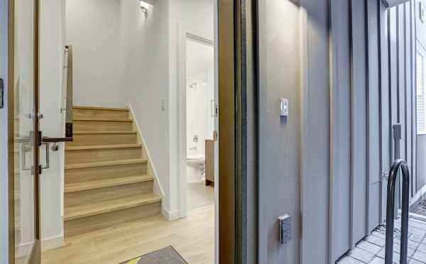 Entryway to 3062F at Isla Townhomes in West Seattle