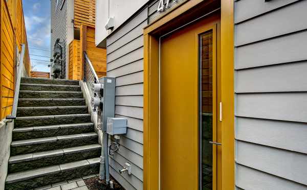 Front Door of 4719A 32nd Ave S, One of the Lana Townhomes in Columbia City