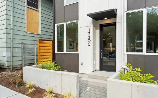 Front Door of 1730C 11th Ave, One of the Altair Townhomes in Capitol Hill by Isola Homes