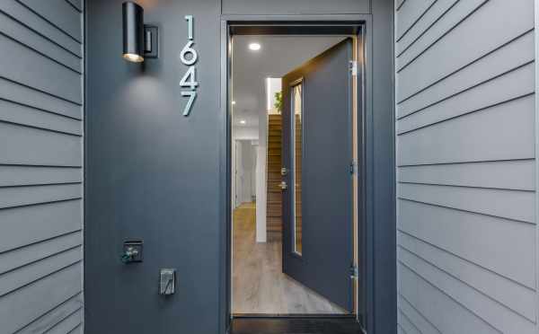 Front Door of 1647 22nd Ave, One of the Central 22 Townhomes
