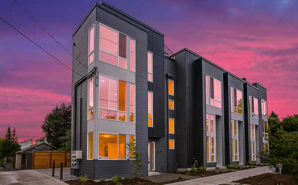 Kai Townhomes in Ballard at Dusk