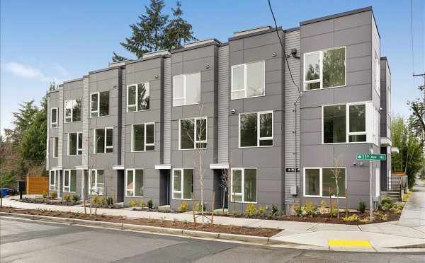 Exterior View of the Lily Townhomes in the Maple Leaf Neighborhood by Isola Homes