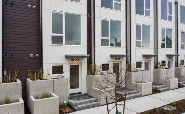 Front Door of 806A N 46th St, One of the Nino 15 East Townhomes