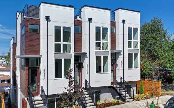 Exterior of the Ryden Townhomes in Crown Hill