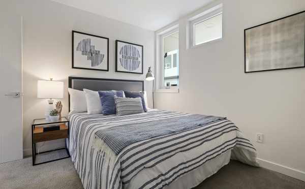 First-Floor Bedroom at 1327 NW 85th St, One of the Thoren Townhomes in Crown Hill