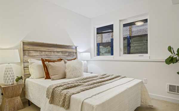 First-Floor Bedroom at 4801C Dayton Ave N, One of the Ari Townhomes by Isola Homes