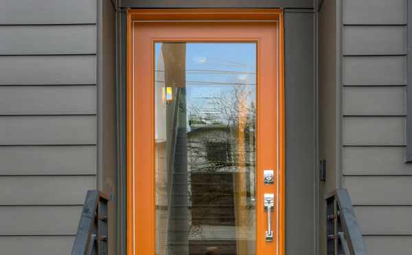 Front Door of 201B 23rd Ave E, One of the 6 Central Townhomes