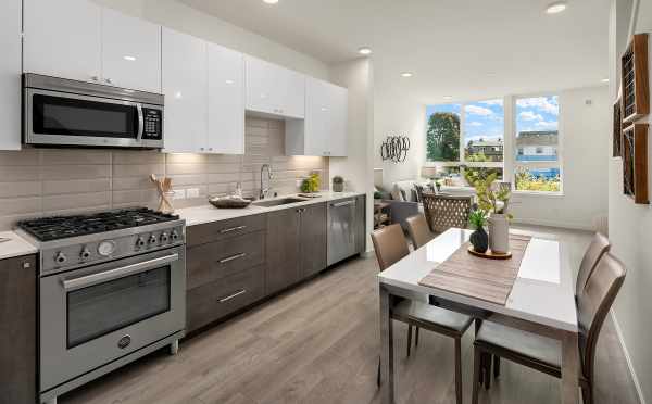 Kitchen and Dining Area in 1644E 20th Ave of the Avani Townhomes