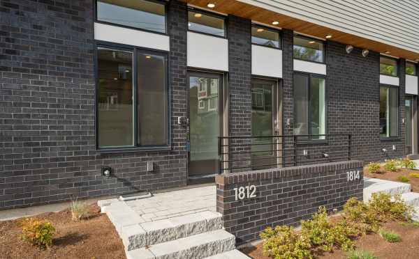 Front Door of 1812 E Spruce St - One of the Opal Rowhomes in the Cabochon Collection