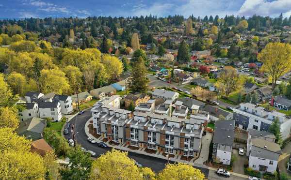 Aerial View of the Jasmine Townhomes in the Flora Collection