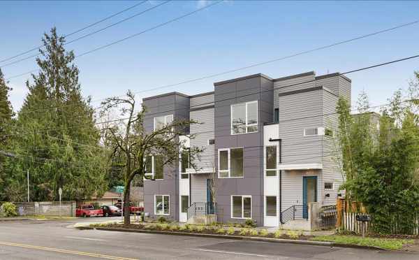 Exterior View of the Lily Townhomes Along Northgate Ave