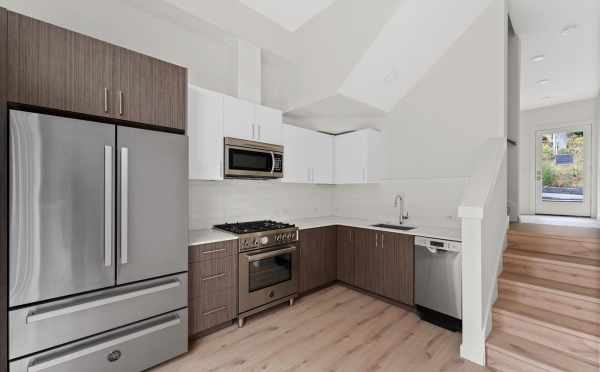 Kitchen in One of the Lochlan Townhomes in Magnolia by Isola Homes