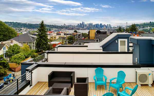 View from the Rooftop Deck of 3527 Wallingford Ave N, the Lucca Townhomes