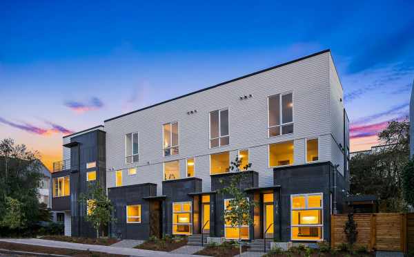 View of the Mika Townhomes Along E Harrison St