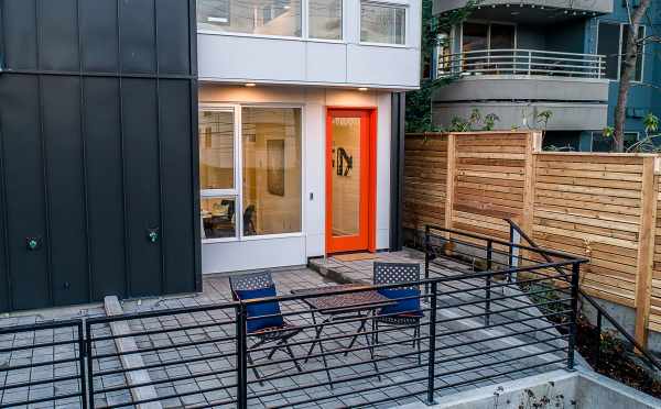 Front Door and Porch for One of the Twin II Duplexes at 2135 Dexter Ave N