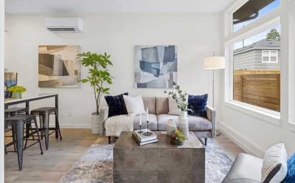 Living Room at 14355 Stone Ave N, One of the Tate Townhomes