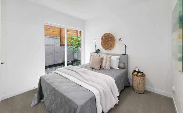 First-Floor Bedroom at 4719A 32nd Ave S, One of the Lana Townhomes in Columbia City