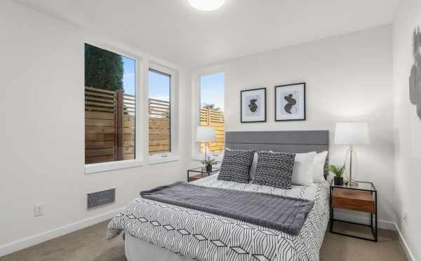 First-Floor Bedroom at 1647 22nd Ave, One of the Central 22 Townhomes in the Central District